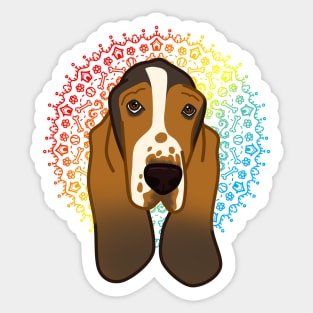 Zen Basset hound Sticker